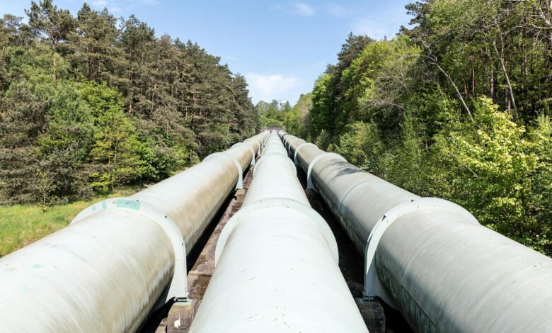 Large industrial pipeline infrastructure representing energy transportation systems