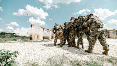 Military personnel during training exercises demonstrating defense preparedness