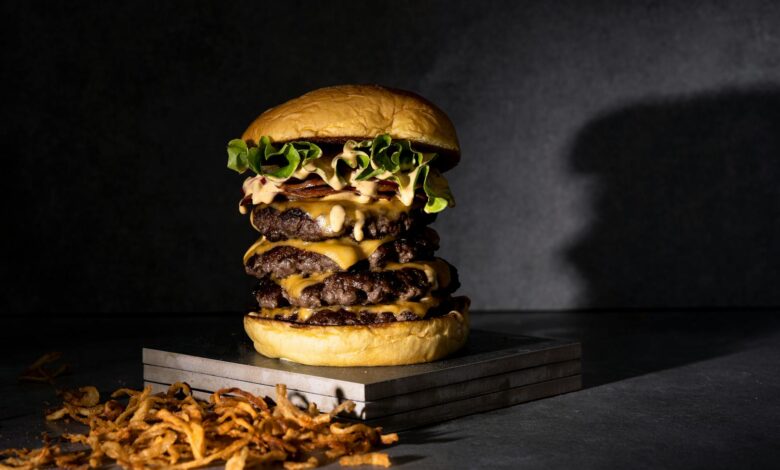 Plant-based burger patty on a plate showcasing the texture and appearance of alternative protein options