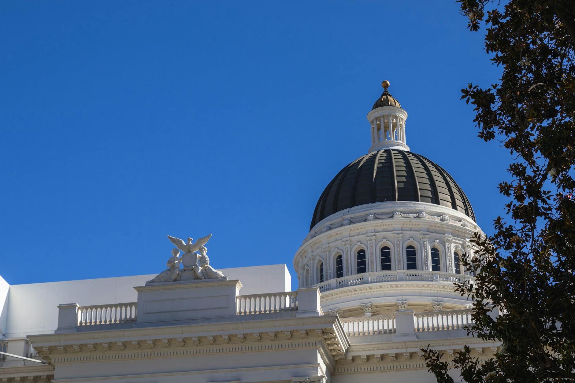 State capitol building dome against blue sky representing state government authority