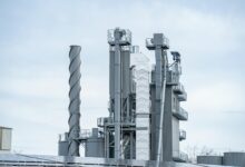 Modern manufacturing facility with production equipment and assembly lines