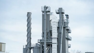 Modern manufacturing facility with production equipment and assembly lines