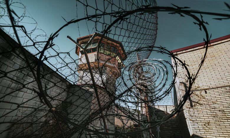 Border checkpoint facility with security barriers and inspection areas