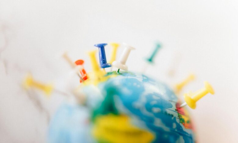 Traditional mountain village with stone buildings nestled in mountainous terrain