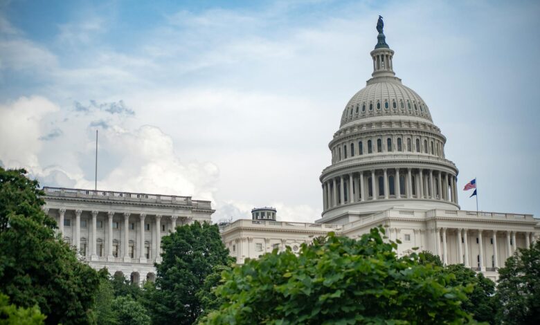 United States Capitol building with blue sky background representing federal legislative action