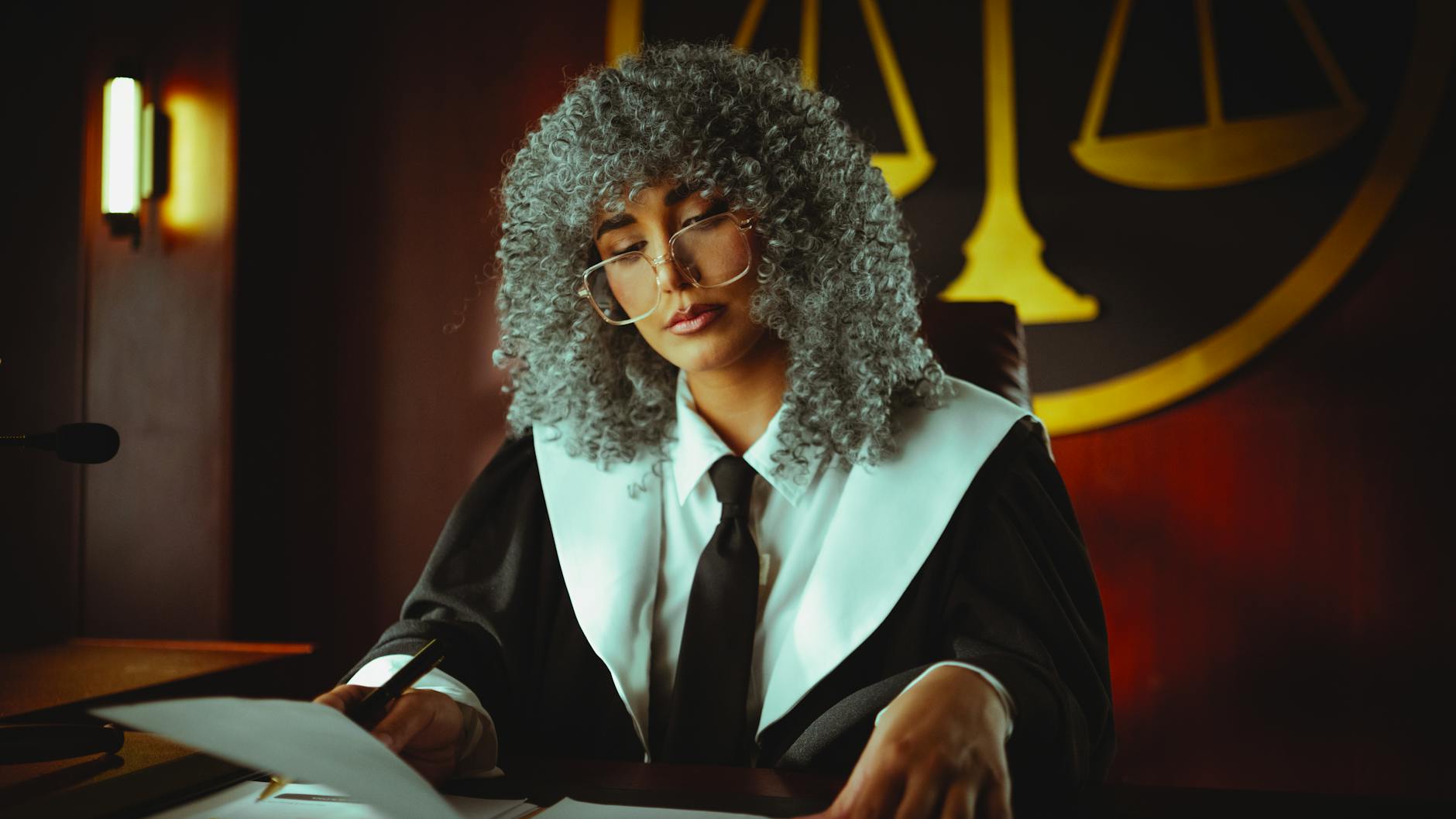 Interior view of courtroom where constitutional challenges to federal immigration policy are being heard