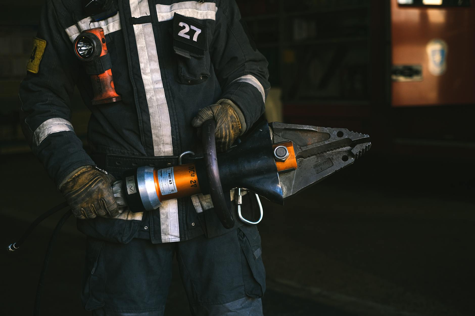 Emergency rescue personnel in safety gear conducting search and rescue operations