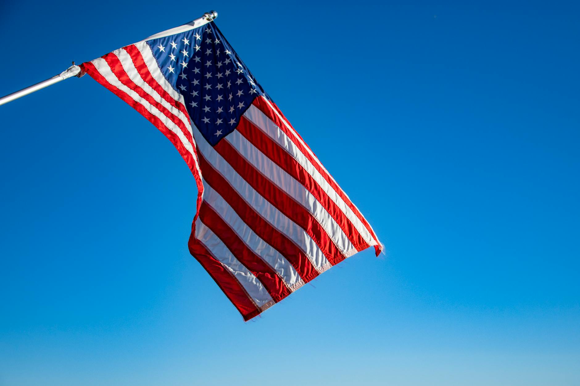 American flag displayed prominently representing political unity and patriotism