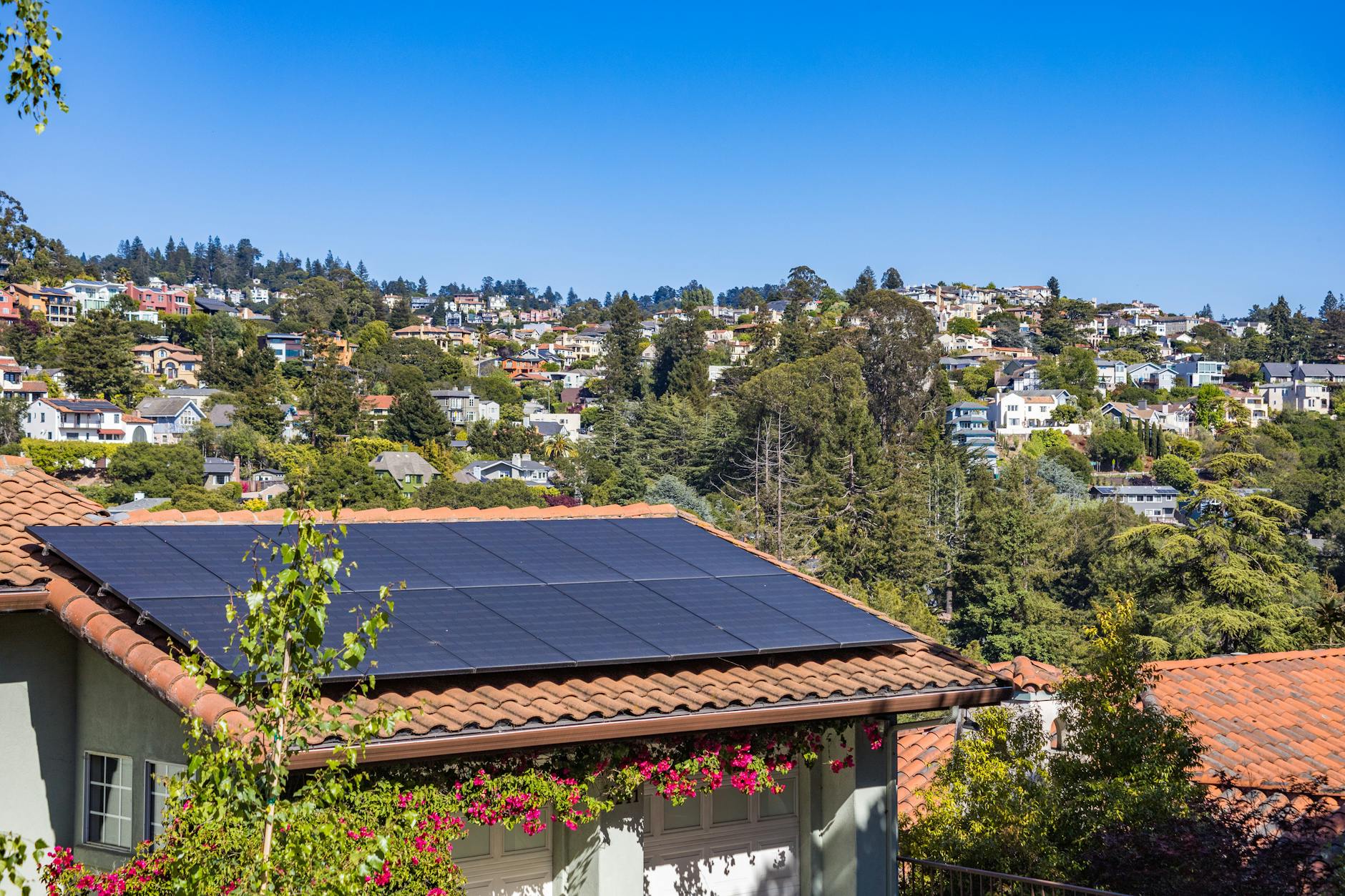 Solar panel installation on residential rooftop showcasing renewable energy infrastructure