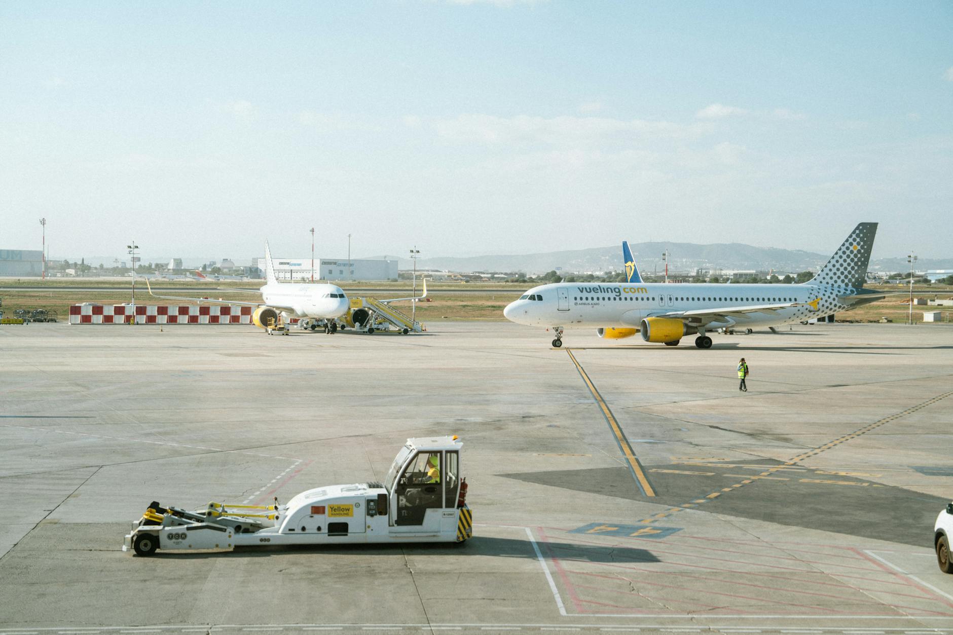 Airport runway prepared for international transport and repatriation flights