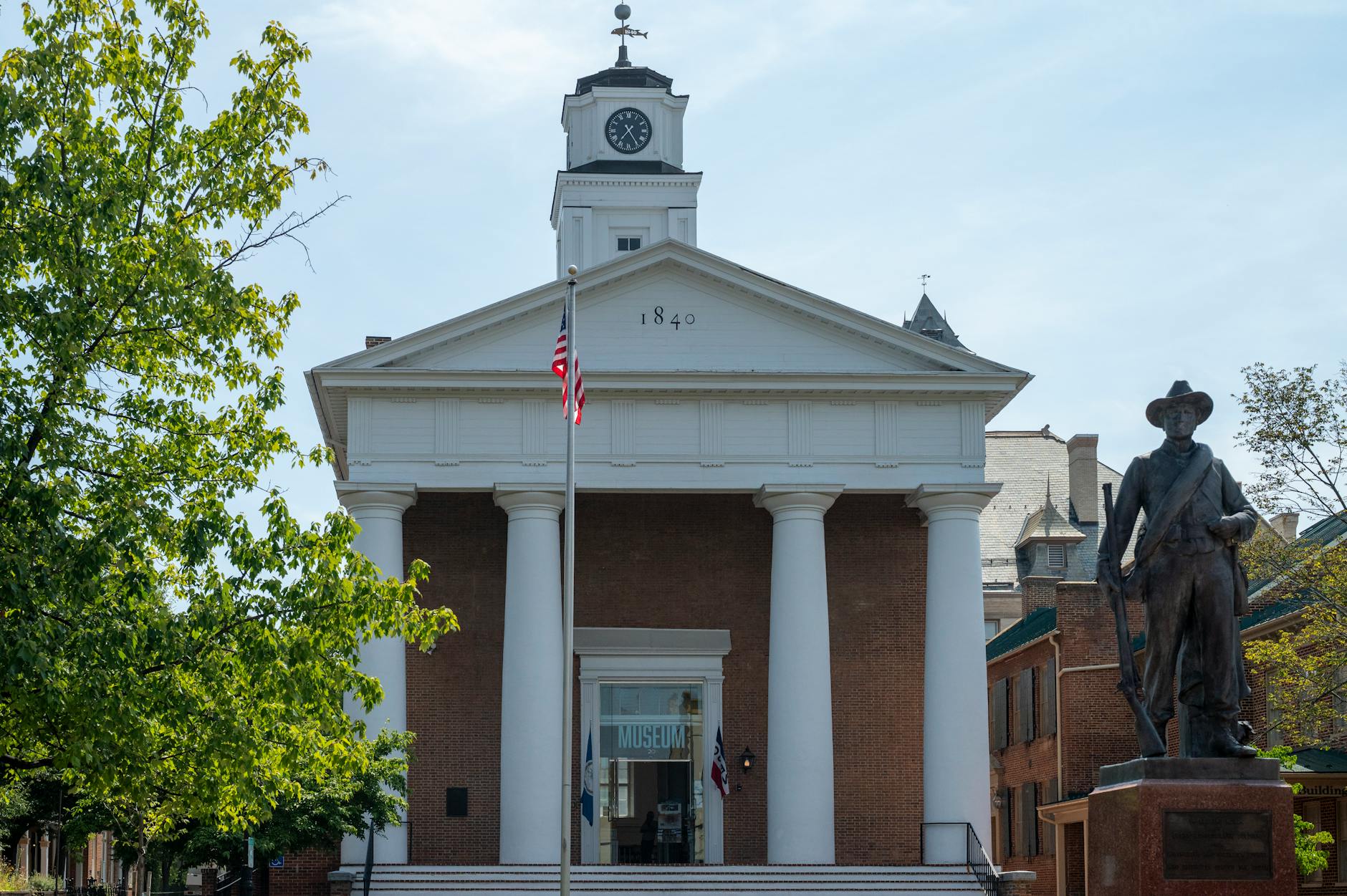 Courthouse steps where legal challenges to federal abortion restrictions will be heard