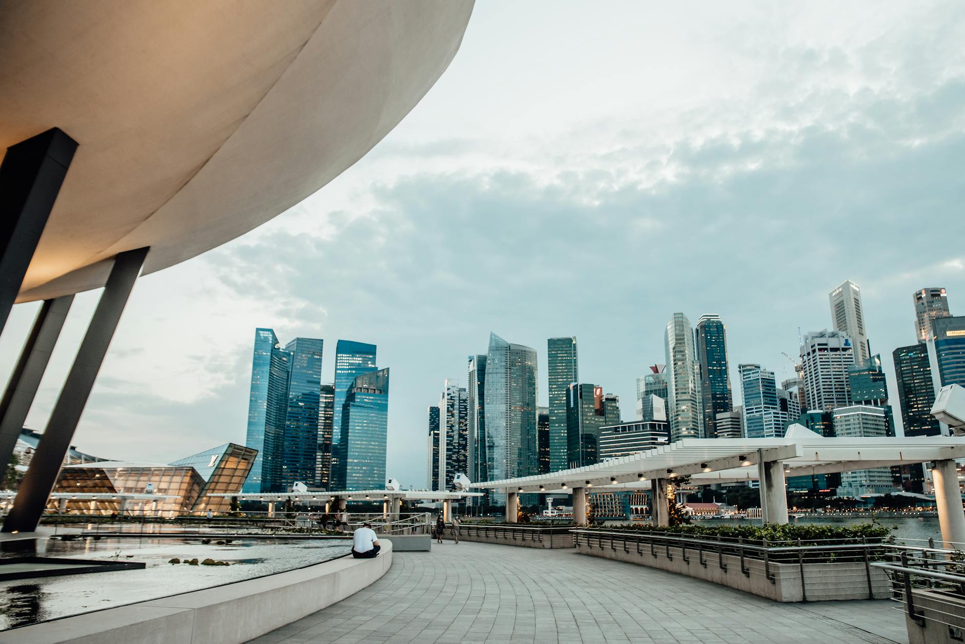 Modern Singapore city skyline with skyscrapers and urban development
