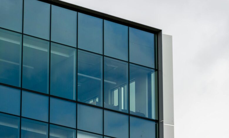 Modern corporate office building representing JPMorgan Chase headquarters