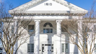 Exterior of a federal courthouse where antitrust proceedings against Google are being held