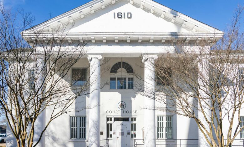 Exterior of a federal courthouse where antitrust proceedings against Google are being held