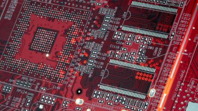 Inside a modern semiconductor manufacturing facility with clean room equipment