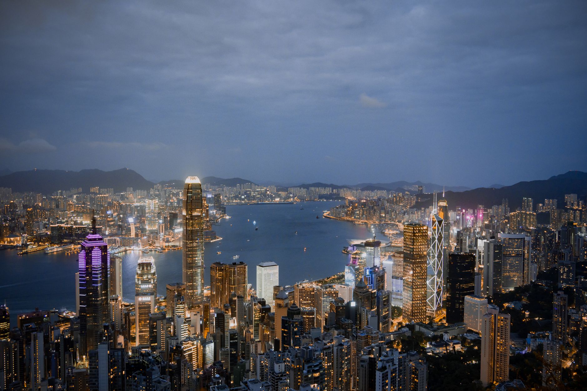 Hong Kong financial district skyline reflecting HSBC's Asia banking strategy