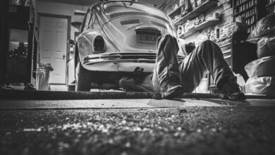 Volkswagen automobile manufacturing facility interior with assembly line