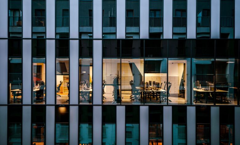A professional office environment representing LinkedIn's corporate hiring technology operations