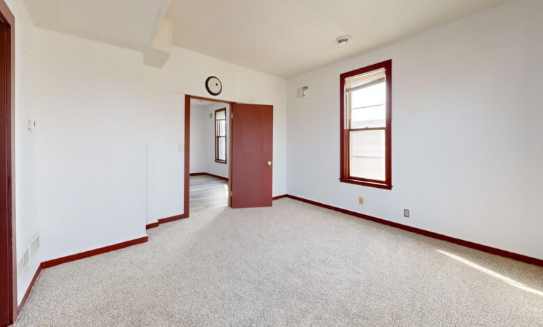 A furnished apartment living room representing long-term Airbnb rental accommodations