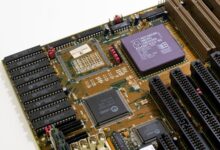 Close-up of a graphics processing unit chip on a circuit board representing Nvidia's Blackwell architecture delays