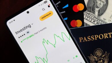 Person using a mobile banking app on a smartphone