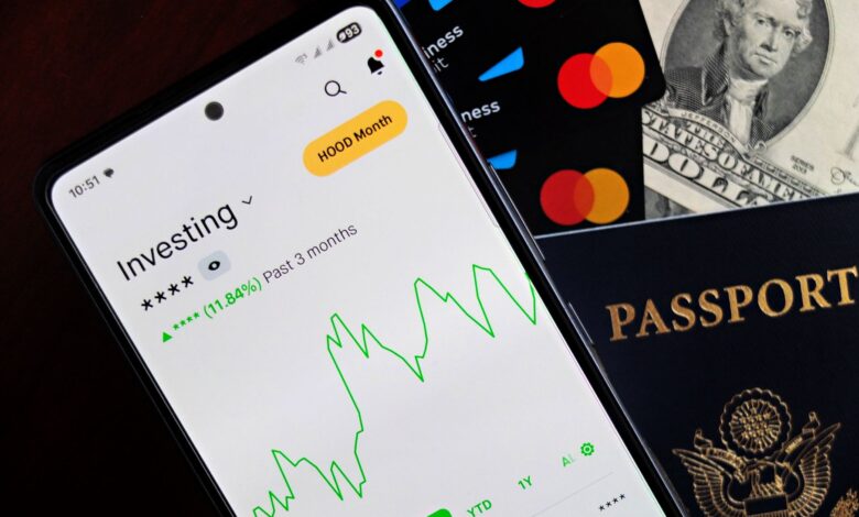 Person using a mobile banking app on a smartphone