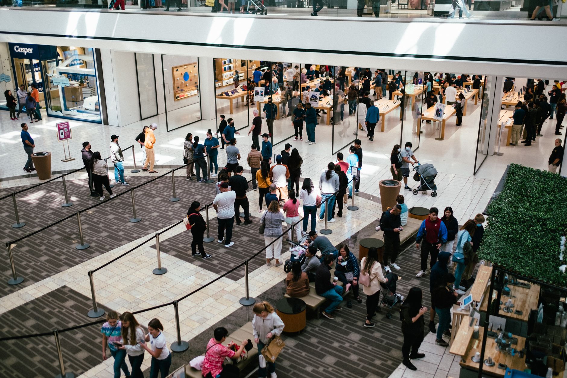 Modern retail environment with digital technology integration representing enterprise commerce