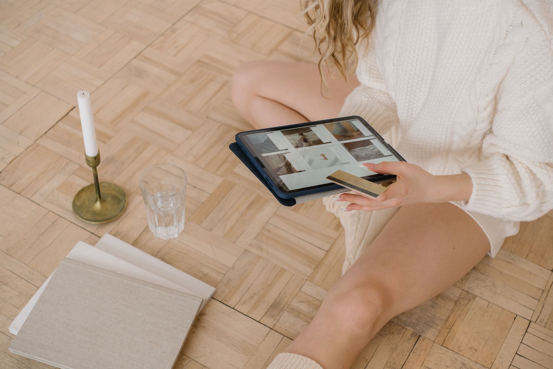 Person browsing products on a tablet representing retail search behavior