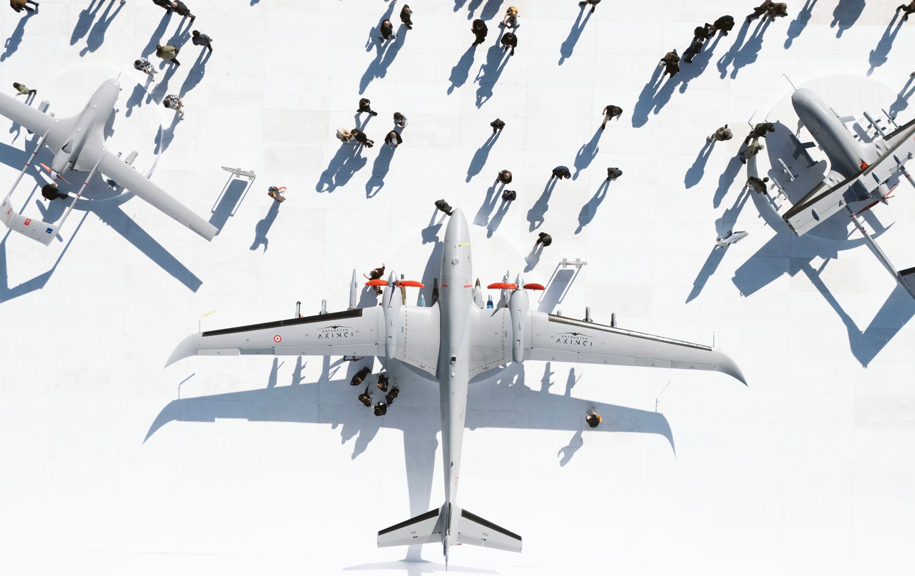 Military autonomous drone system in flight representing next-generation defense technology