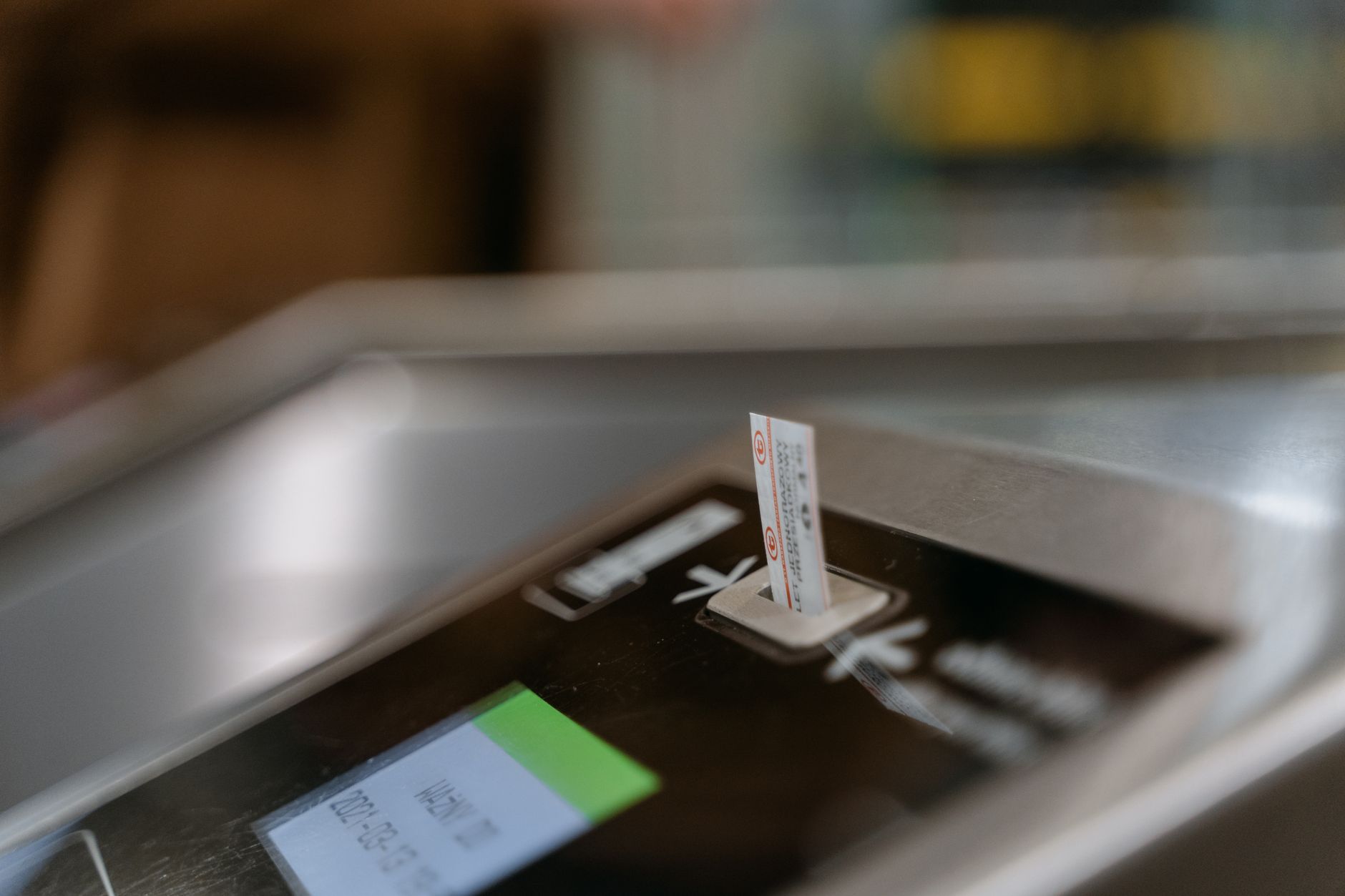 Close-up of a fingerprint biometric scanner used for secure authentication