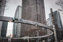 Modern corporate office tower representing SoftBank headquarters in Tokyo