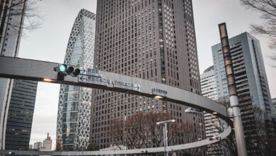 Modern corporate office tower representing SoftBank headquarters in Tokyo