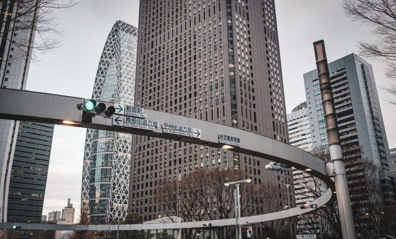 Modern corporate office tower representing SoftBank headquarters in Tokyo