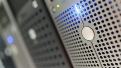 Rows of servers in a modern data center representing cloud infrastructure and data pipeline technology
