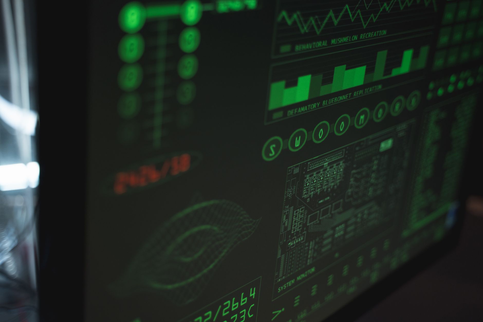 Close-up of a software interface displayed on a laptop screen