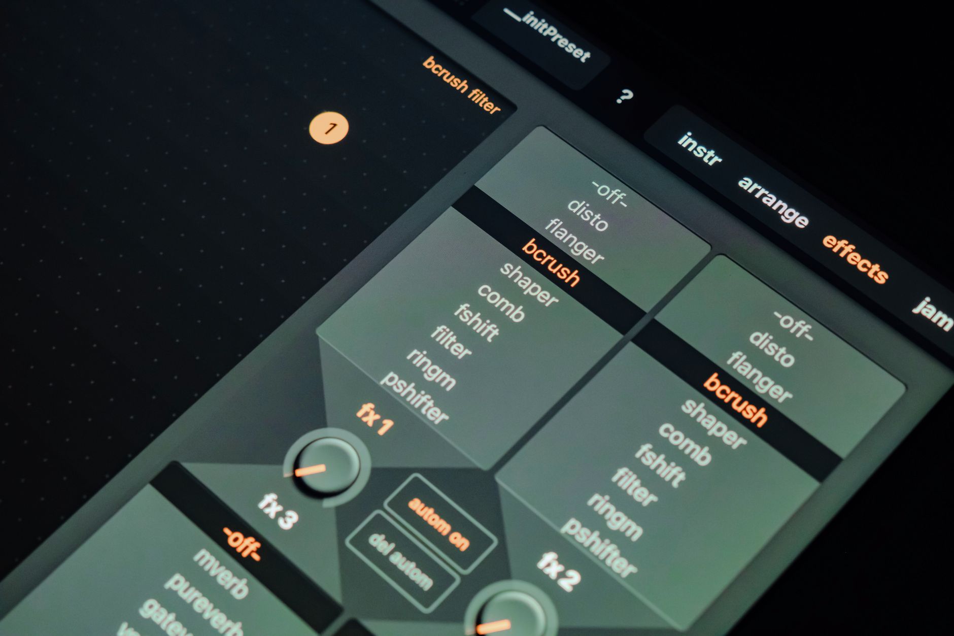 Close-up of a software interface displayed on a computer monitor
