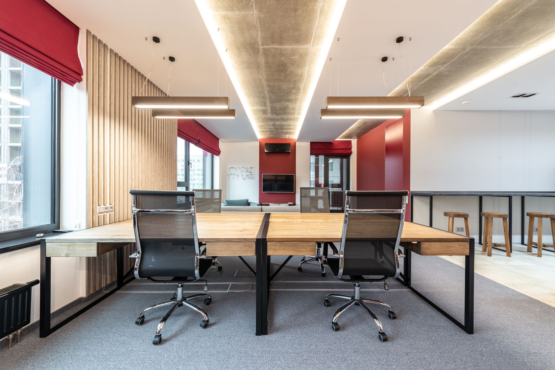 Modern open-plan startup office space reflecting a tech company environment